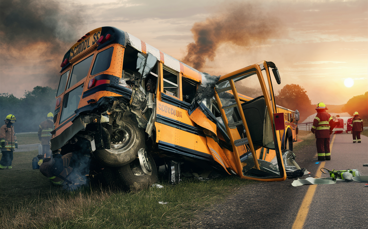 Motorcyclist Dies in Crash with an Empty School Bus